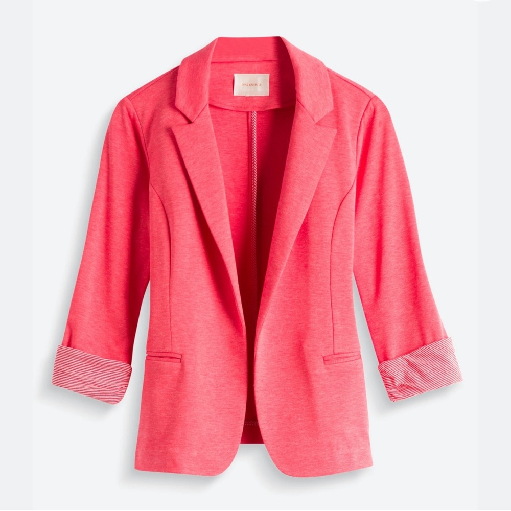 Women's Pink Knit Blazer